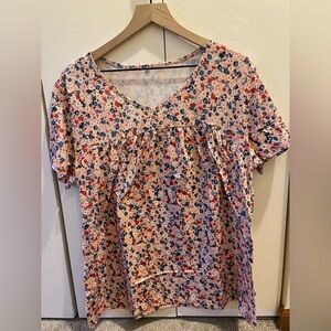 NEW Floral V-Neck Women's Top